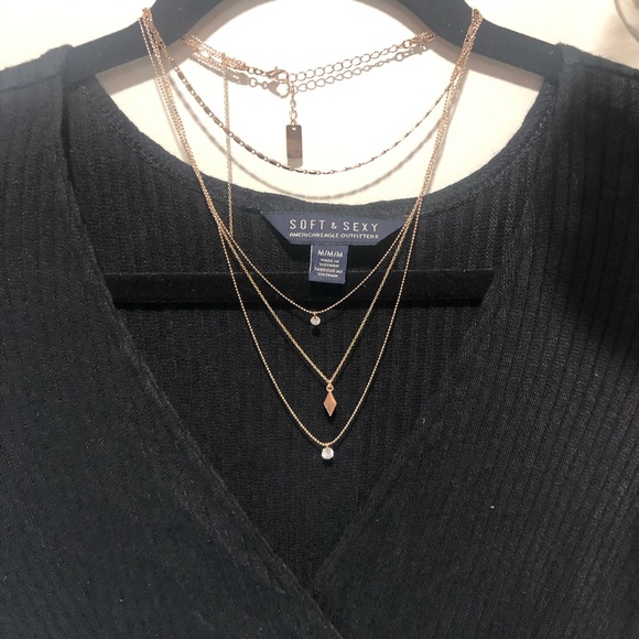 ✨2/$30✨AMERICAN EAGLE FIT &FLARE BLACK MINI DRESS✨ - Picture 4 of 4